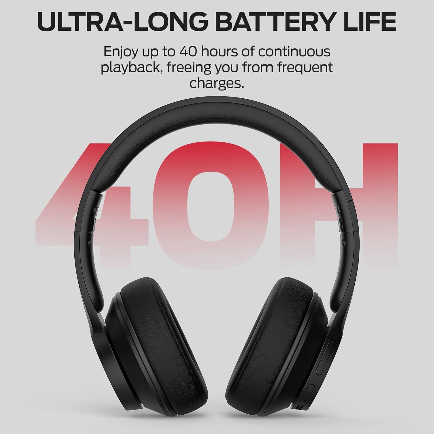 Monster Mission 100 Bluetooth Headphones, On Ear Headphones with Immersive Bass, Crystal Clear Call, 40H Playtime, Bluetooth 5.4, Comfortable Fit Wireless Headset for Travel Work (Black) Monster Mission 100 Bluetooth Headphones, On Ear Headphones with Immersive Bass, Crystal Clear Call, 40H Playtime, Bluetooth 5.4, Comfortable Fit Wireless Headset for Travel Work (Black)
